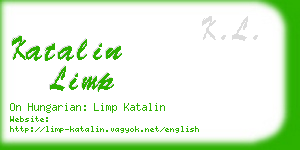 katalin limp business card